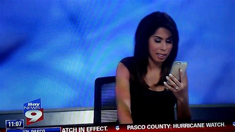 Bay News 9 Anchor Talking On Cell Phone On Live Tv Youtube
