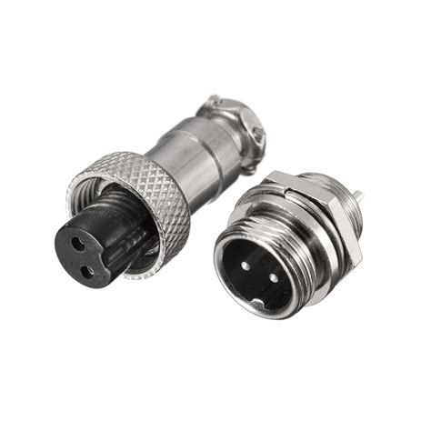 GX12 2Pin Aviation Plug Male Female 12mm Wire Panel Connector Adapter