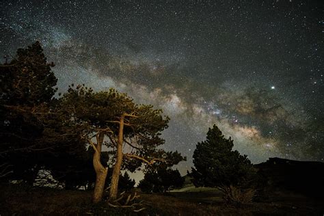 Milky Way Over The Mountains Sierra Nevada National Park
