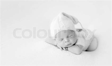 Newborn Baby Sleeping Stock Image Colourbox