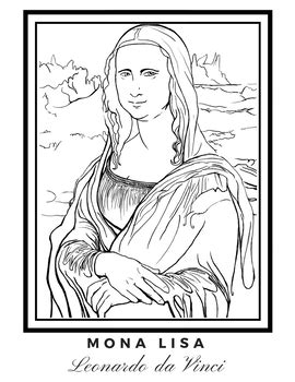 Mega mona lisa is the largest open collection of mona lisa pictures, where you can explore inspired by leonardo da vinci, here is a fun and easy vitruvian man activity for kids to teach about proportions, measurements, and art. Mona Lisa Coloring Page by MsJess | Teachers Pay Teachers