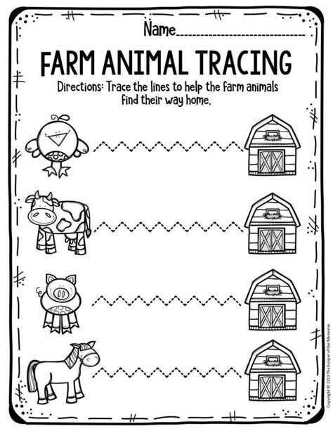 Farm Animals And Letters Worksheet For Kindergarten Teachersmagcom 14