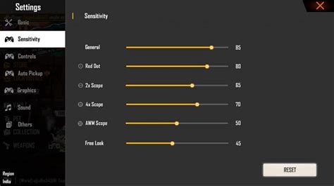 Best Free Fire Sensitivity Settings For One Tap Headshots With Sniper