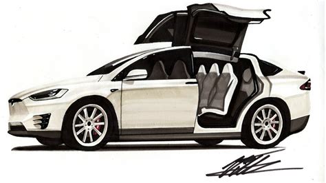 How To Draw A Tesla Model X Step By Step Read More How To Draw A Dodge Charger Step By Step