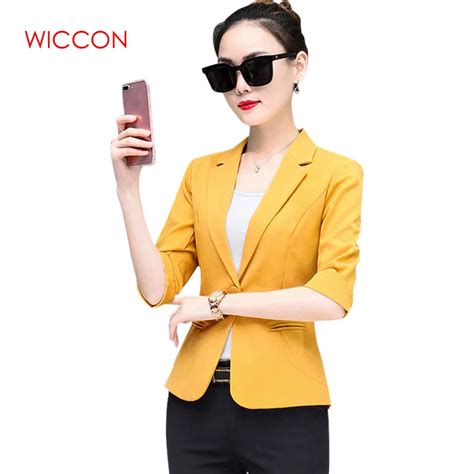 new fashion office suit female casual single button spring autumn blazers women out wear suit ol