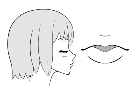 Kissing Lips Simple Drawing