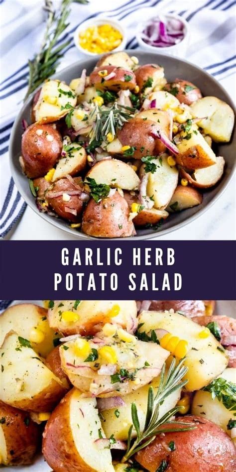 Garlic Herb Potato Salad No Mayo Easy Good Ideas Recipe