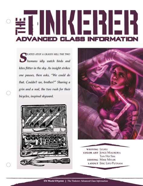 A Touch More Class 2 Tinkerer Rpg Characters And Campaign Settings