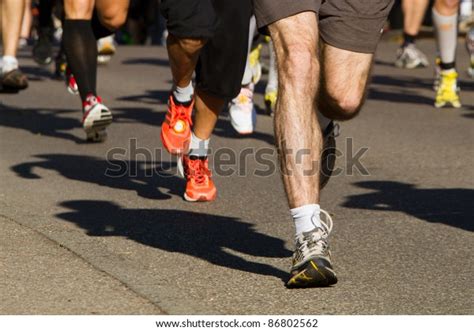 Feet Some Runners Marathon Competition Stock Photo Edit Now 86802562