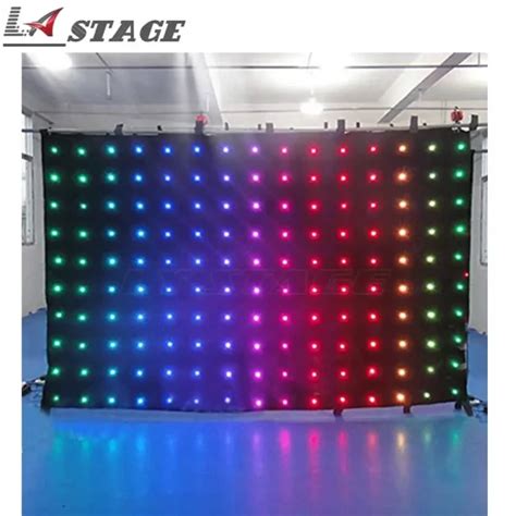 2m3m Soft Flexible Velvet P18 Led Video Curtain Lighting Party Disco Lights Dj Backdrops Led Dj