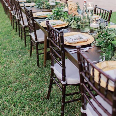 Fancy the thought of having more than just a floppy bow tied around a chair or a sheer chair sleeve pulled over, wedding. Chairs : Chiavari Chair: Mahogany Wooden