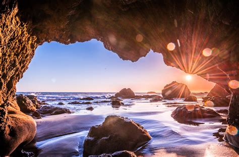 Epic High Resolution Malibu Sunset Malibu Sea Cave Sunset California