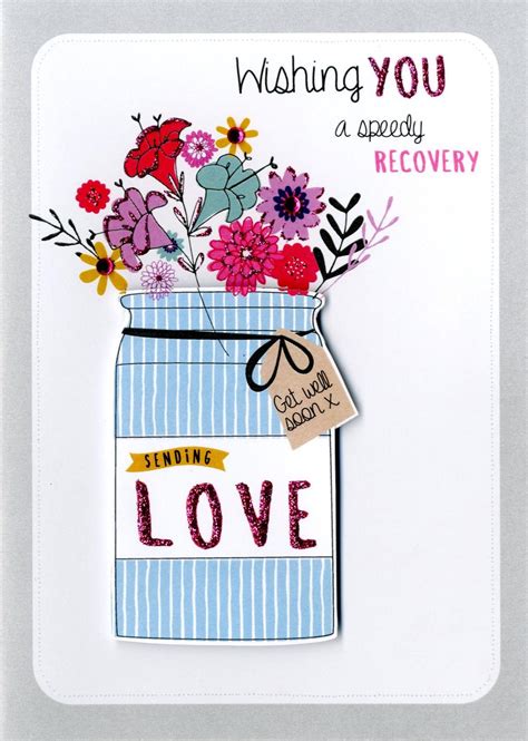 Speedy Recovery Get Well Greeting Card Cards