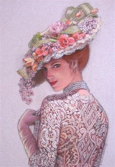 Sue Halstenberg The Look Of Love Artist Art Beautiful Women Paintings Victorian Pink