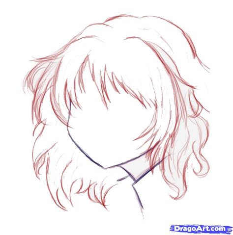 How To Draw A Cute Anime Face Step 2 How To Draw Hair