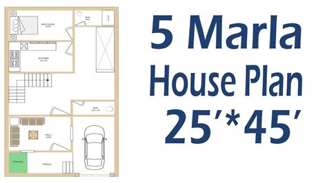1st Floor House Plan 5 Marla