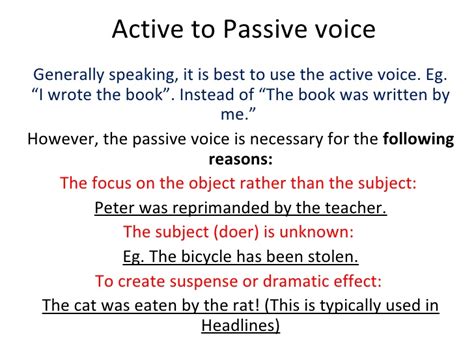 While switching from active to passive voice, be sure to maintain the correct tense from the original sentence. Active To Passive Voice Converter Software Free Download ...
