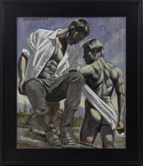 Mark Beard Bruce Sargeant Two Men In Landscape For Sale