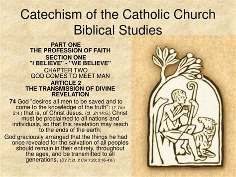 Ppt Catechism Of The Catholic Church Biblical Studies Powerpoint