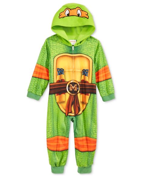 Ame 1 Pc Hooded Ninja Turtle Pajamas Toddler Girls 2t 4t Kids