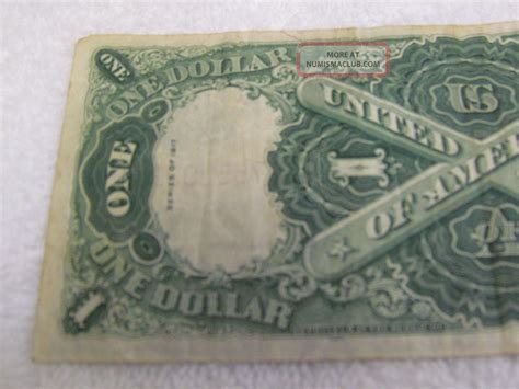 1917 Us Oversize 1 One Dollar Note Bill George Washington No Pin Hole