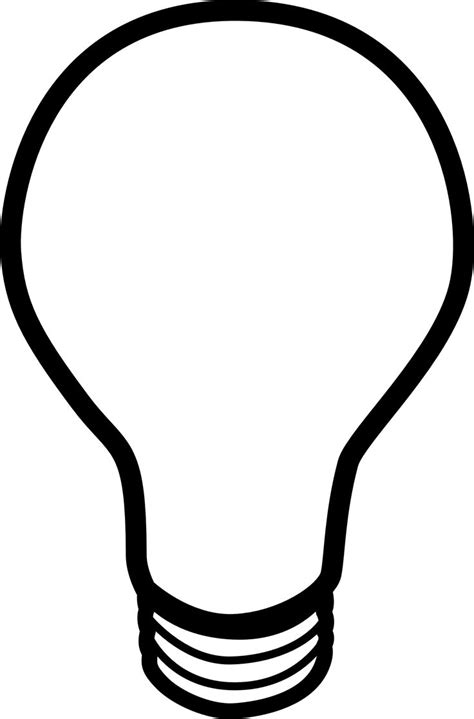 Medium Image Png Light Bulb Template Light Bulb Drawing Free Clip Art