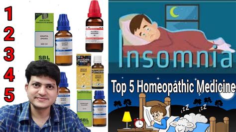 Top 5 Homeopathic Medicine For Insomnia Youtube