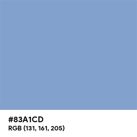 Muted Blue Color Hex Code Is 83a1cd