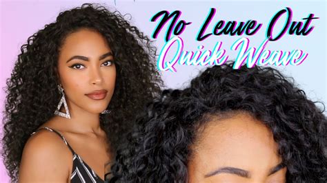No Leave Out Quick Weave W Flip Over Method Jasmine Defined Youtube