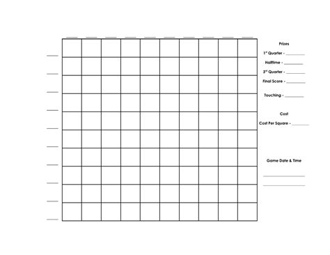 Blank Football Pool Template Fill Out And Print Pdfs