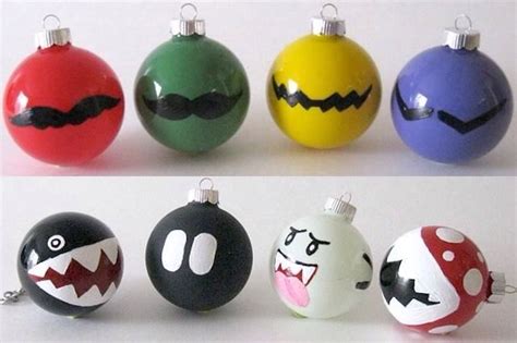 Mario Ornaments Diy Geek Christmas Nerdy Christmas