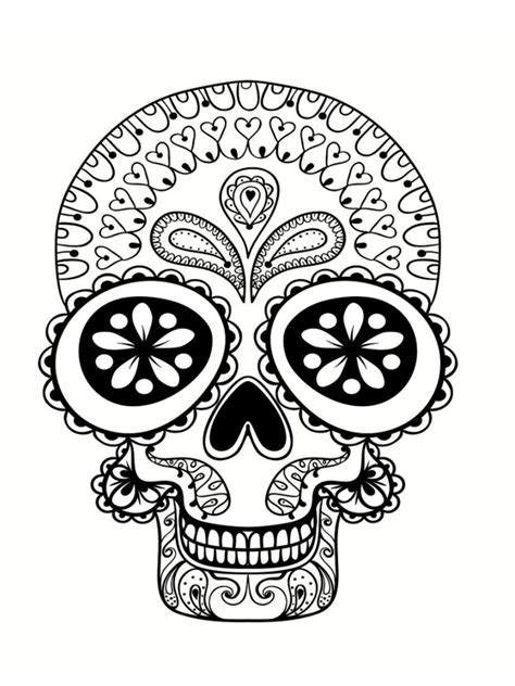 Coloriage tête de mort mexicaine : 20 dessins à imprimer | Skull