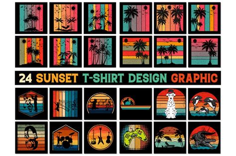 Retro Vintage Sunset T Shirt Design Graphic Vector Bundle Buy T Shirt