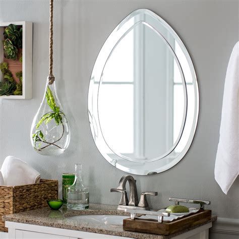 Droplet Modern Bathroom Mirror Walmart Com