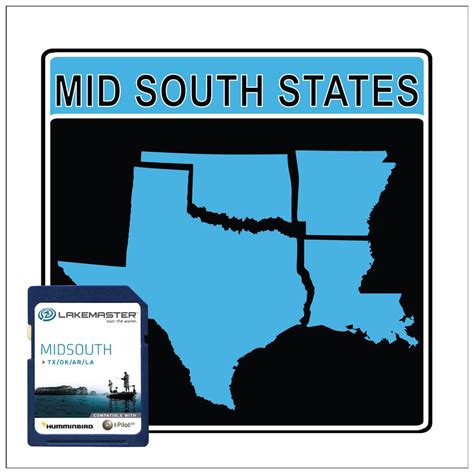 Lakemaster 2013 Digital Gps Map Card Texas Oklahoma