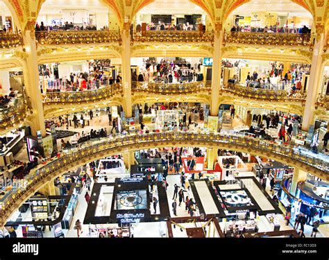 Luxury Shopping Mall Paris Stock Photo Alamy