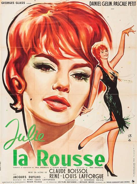 Yves Thos Julie La Rousse The Redhead Films Matignon 1959 Film Posters Vintage Vintage