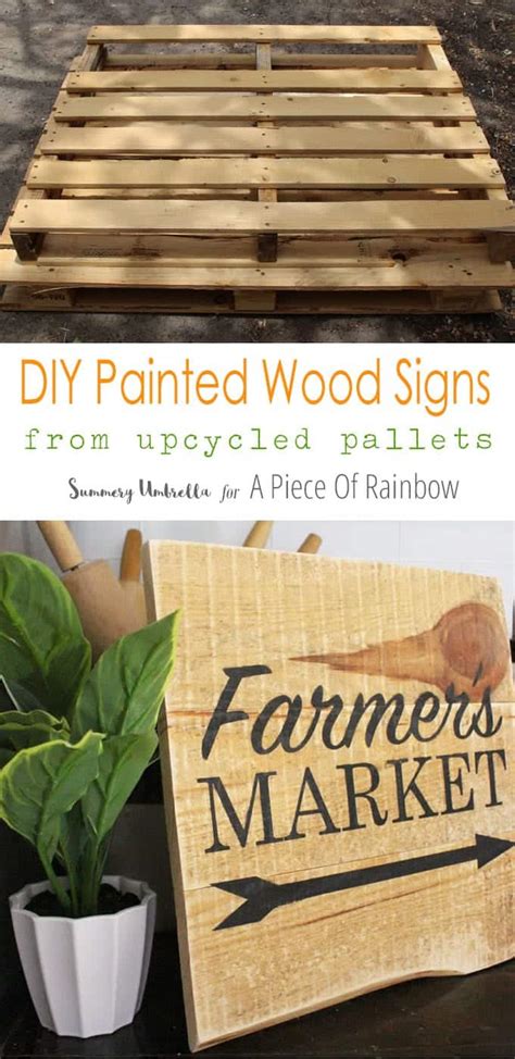 Using reclaimed barn wood to create a vertical sign showcases rural living right on your front porch. DIY Painted Wood Sign - A Piece Of Rainbow