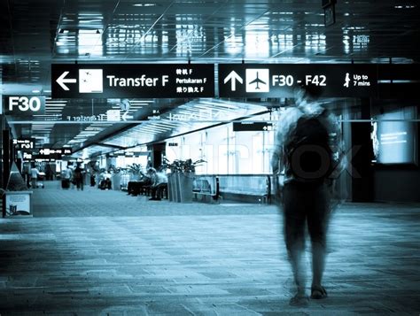 Arrival Gates In Airport With Blured Stock Image Colourbox