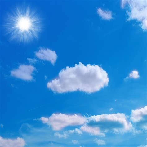 Bright Sunny Day With Blue Sky With White Clouds 2224132 Stock Photo At