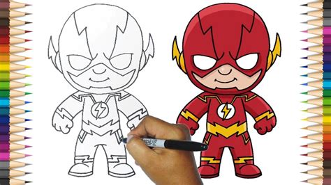 How To Draw Flash Chibi Dc Comics Characters Youtube