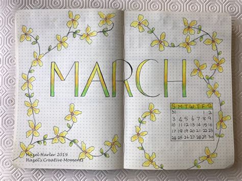 Hazels Creative Moments March Bullet Journal