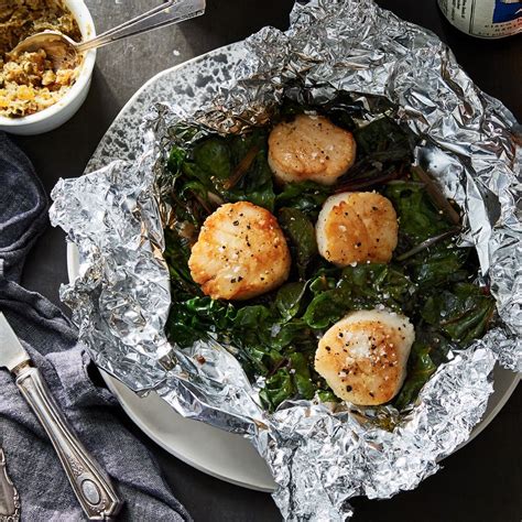 Foil Packet Scallops With Caper Raisin Butter Recipe On Food52 Recipe