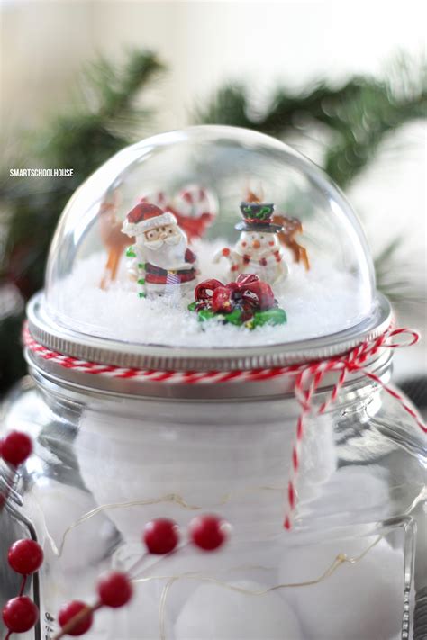 Mason Jar Lid Snow Globe - Smart School House