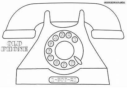 Phone Coloring Pages Telephone Colorings