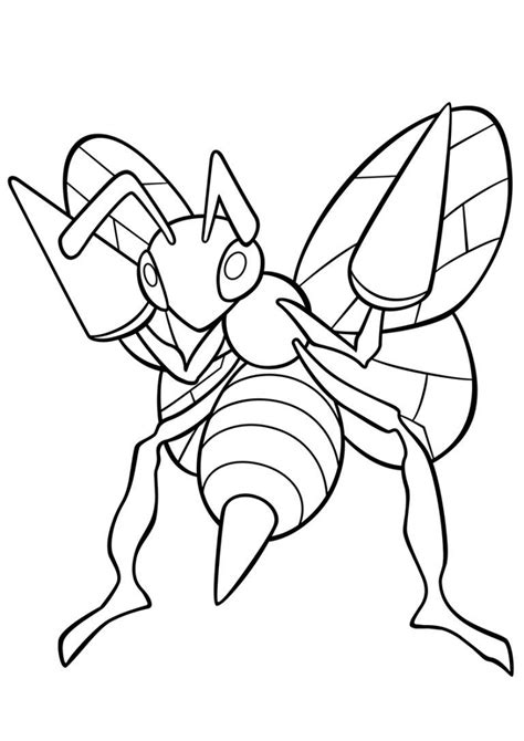Mega Beedrill Coloring Page Coloring Pages