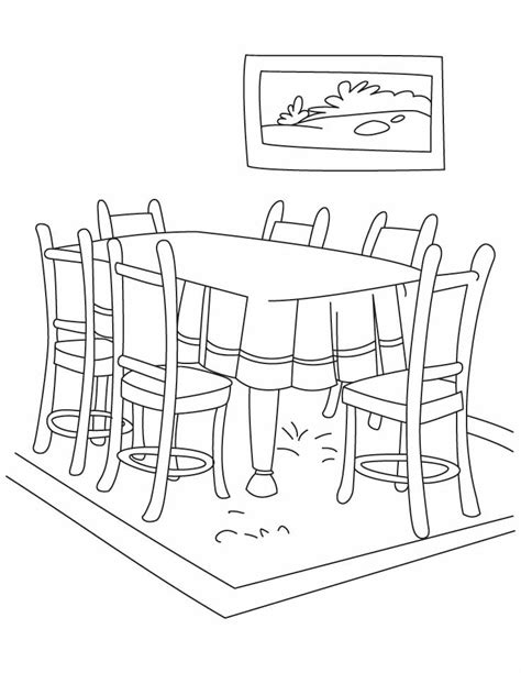 Furniture Coloring Sheet Coloring Pages