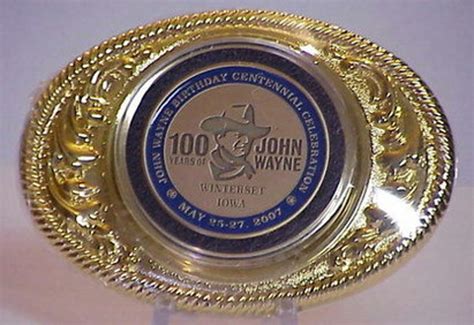 John Wayne 100th Birthday Deluxe Belt Buckle 24kt Gold Etsy