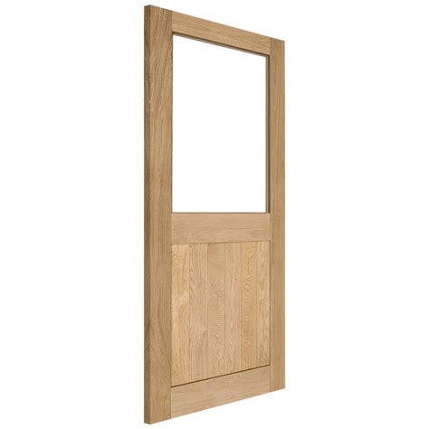 Liberty Doors Internal Solid Oak Unfinished 2xg 1p 1l Unglazed Door At