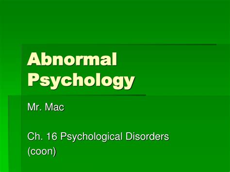 Ppt Abnormal Psychology Powerpoint Presentation Free Download Id 9735911